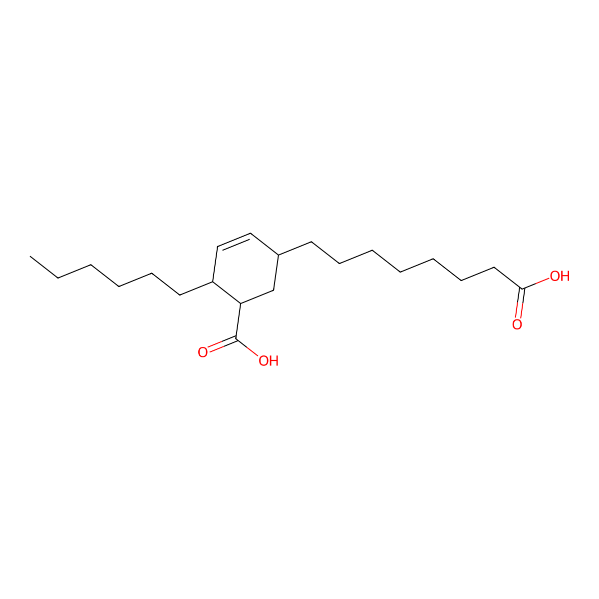 Cyclocarboxypropyloleic acid molecular structure, CAS 53980-88-4