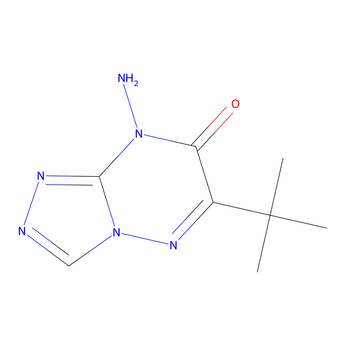 8-amino-6-tert-butyl-7H,8H-[1,2,4]triazolo[4,3-b][1,2,4]triazin-7-one molecular structure, CAS 539804-65-4