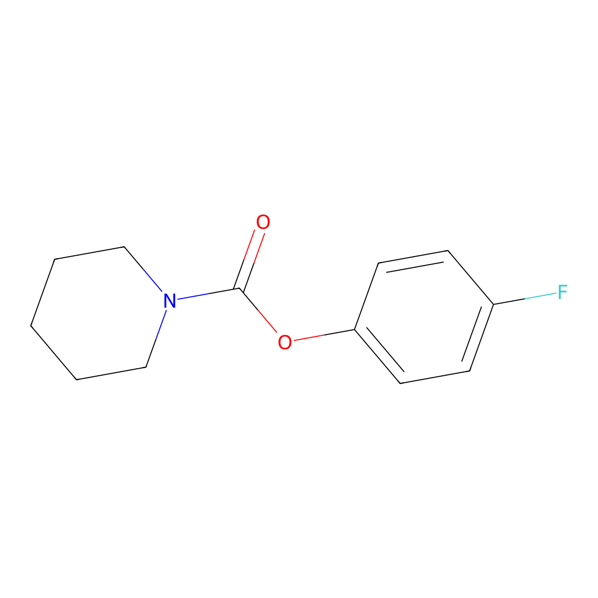 4-Fluorophenyl piperidine-1-carboxylate molecular structure, CAS 539805-23-7