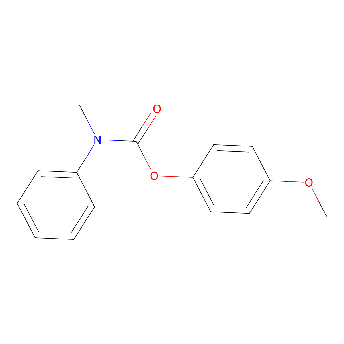 4-Methoxyphenyl methyl(phenyl)carbamate molecular structure, CAS 539805-76-0