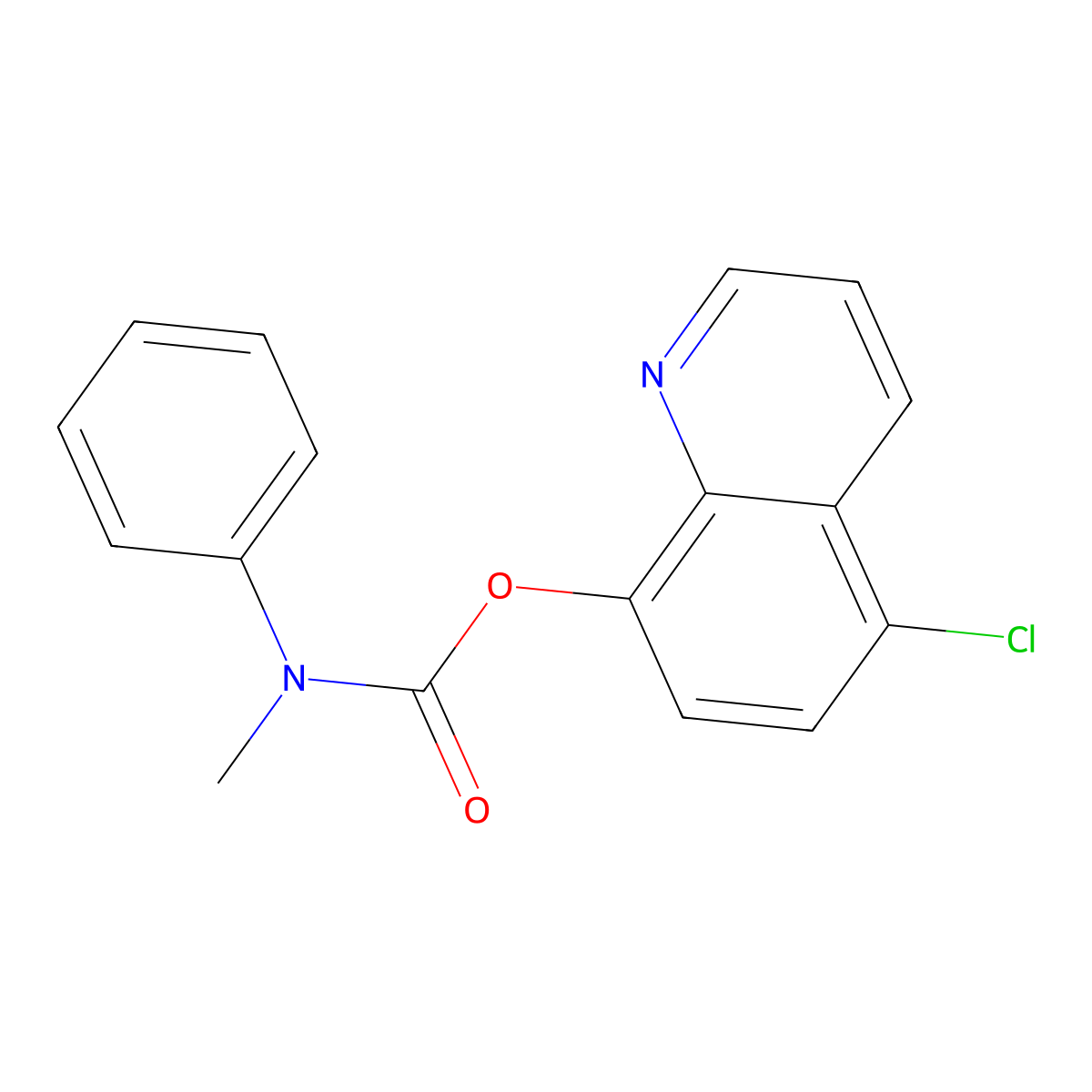 (5-chloroquinolin-8-yl) N-methyl-N-phenylcarbamate molecular structure, CAS 539805-96-4