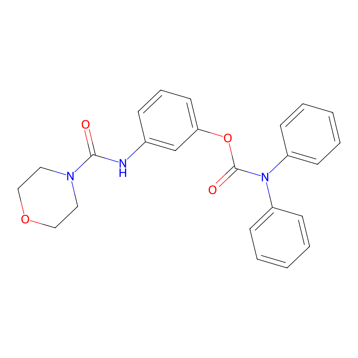 3-(Morpholine-4-carboxamido)phenyl diphenylcarbamate molecular structure, CAS 539807-25-5