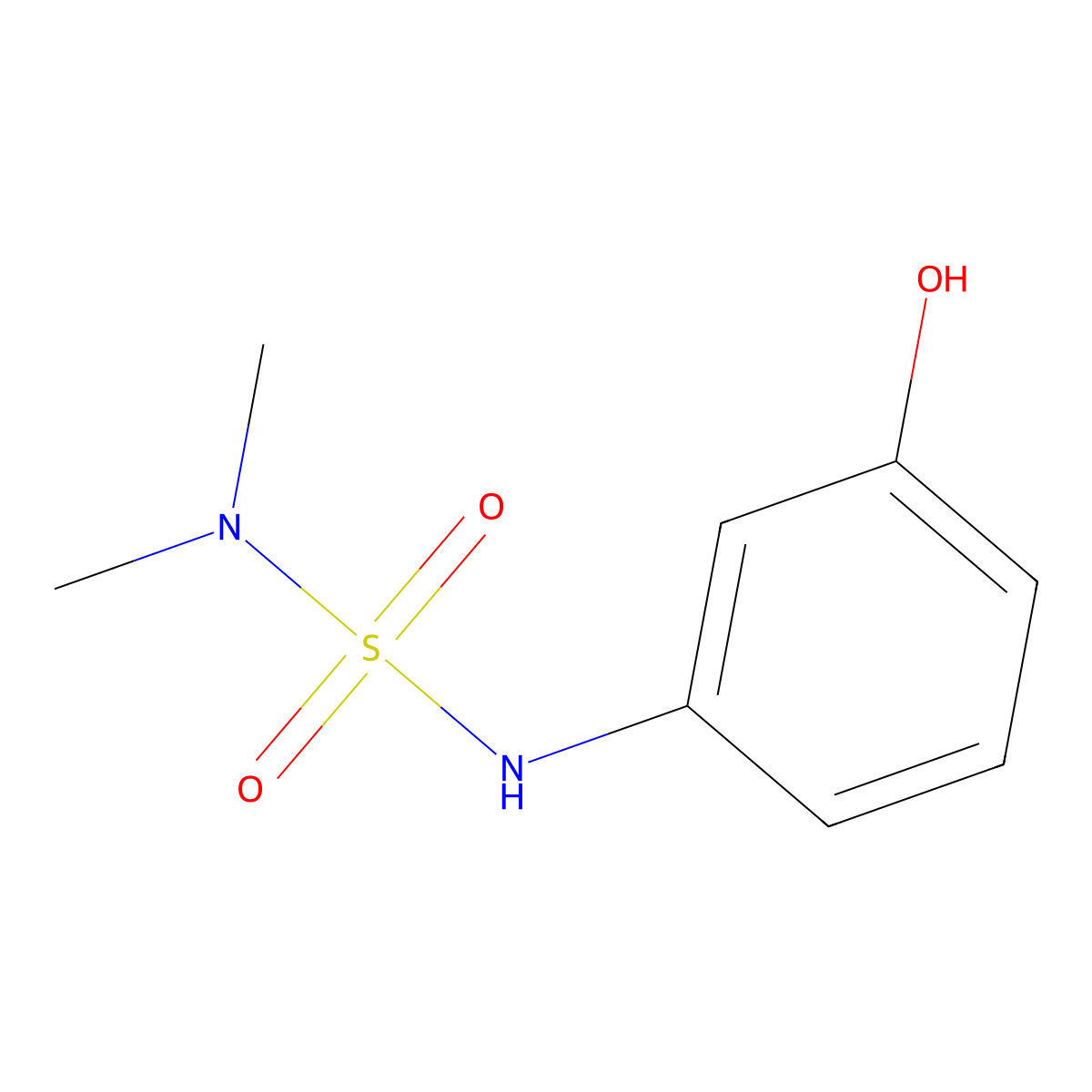 N'-(3-Hydroxyphenyl)-N,N-dimethylsulfamide molecular structure, CAS 539807-29-9