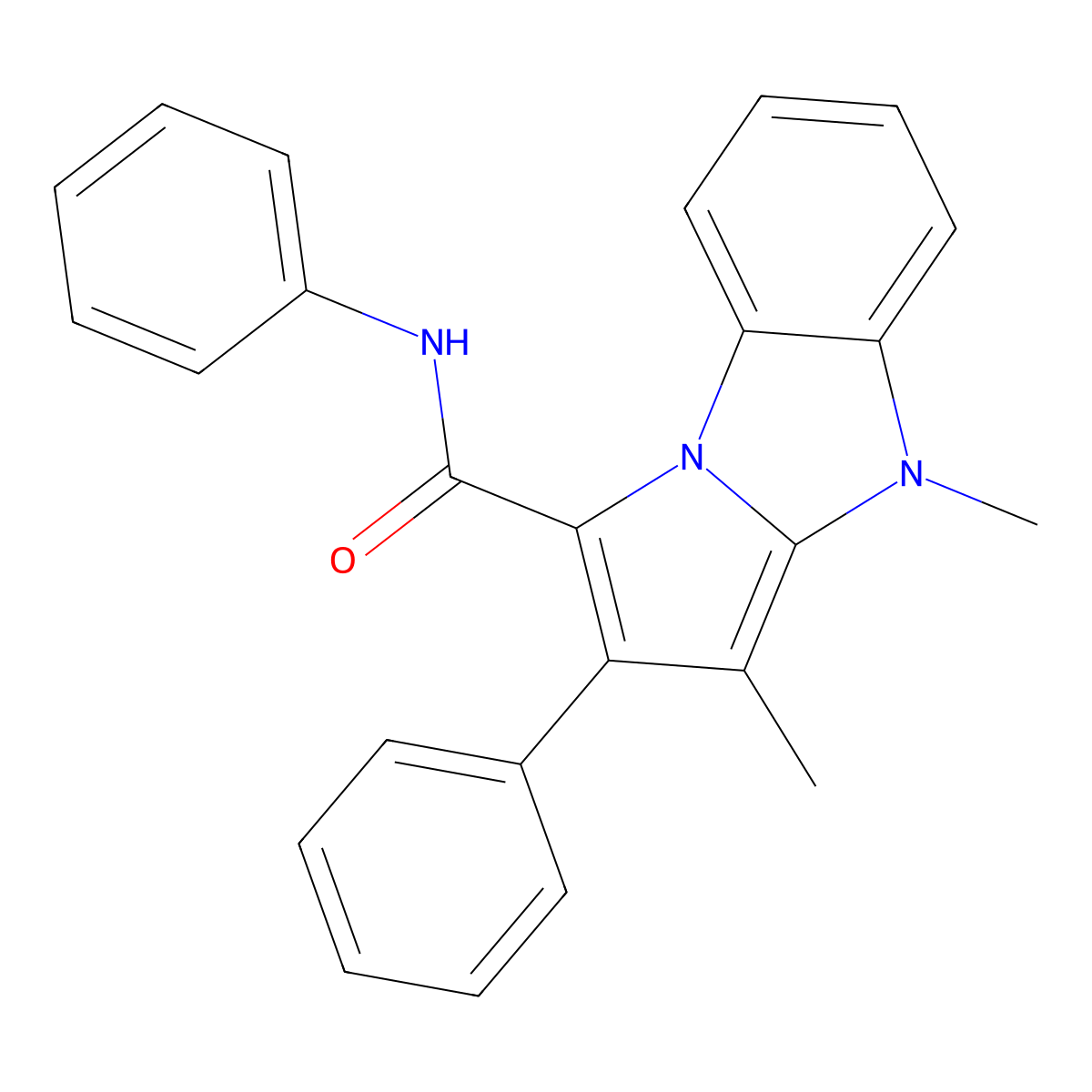 3,4-dimethyl-N,2-diphenylpyrrolo[1,2-a]benzimidazole-1-carboxamide molecular structure, CAS 539807-99-3