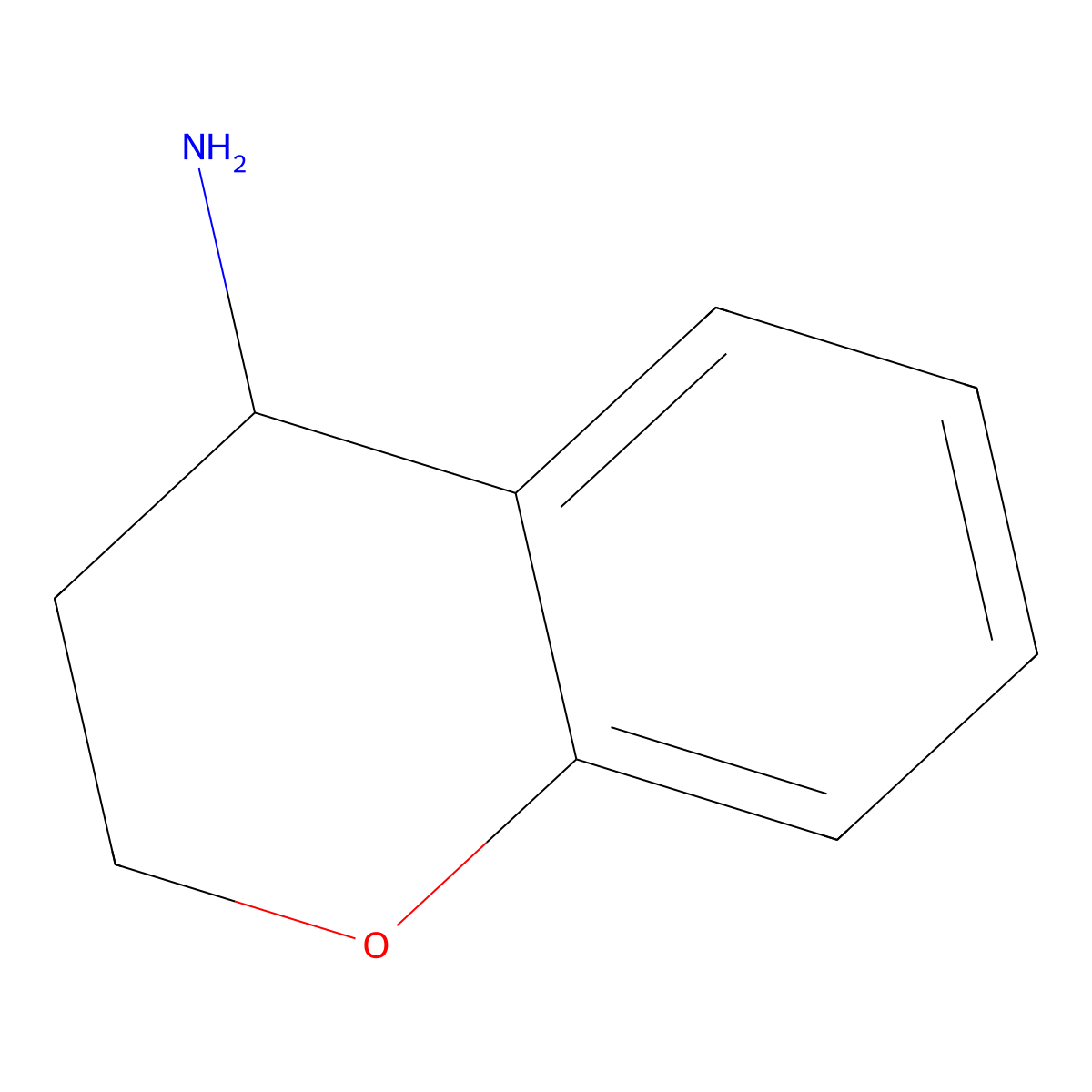 3,4-Dihydro-2H-1-benzopyran-4-amine molecular structure, CAS 53981-38-7