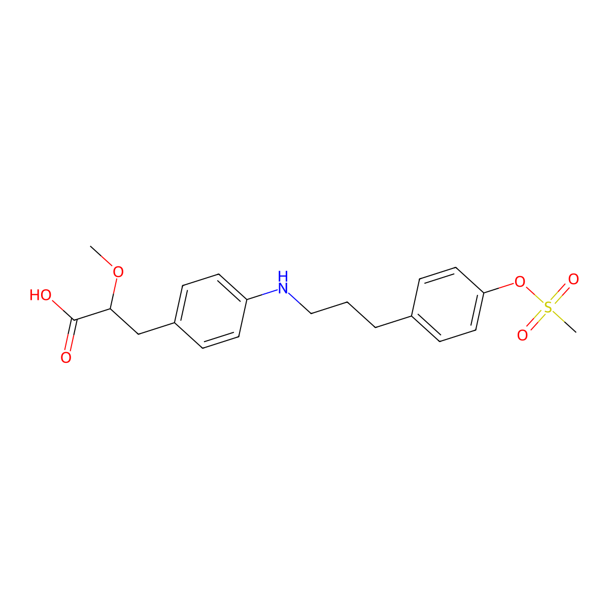 PPAR agonist 1 molecular structure, CAS 539813-69-9