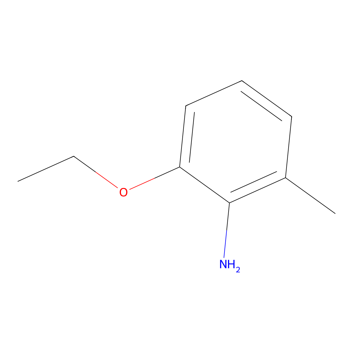 2-Ethoxy-6-methylaniline molecular structure, CAS 53982-02-8