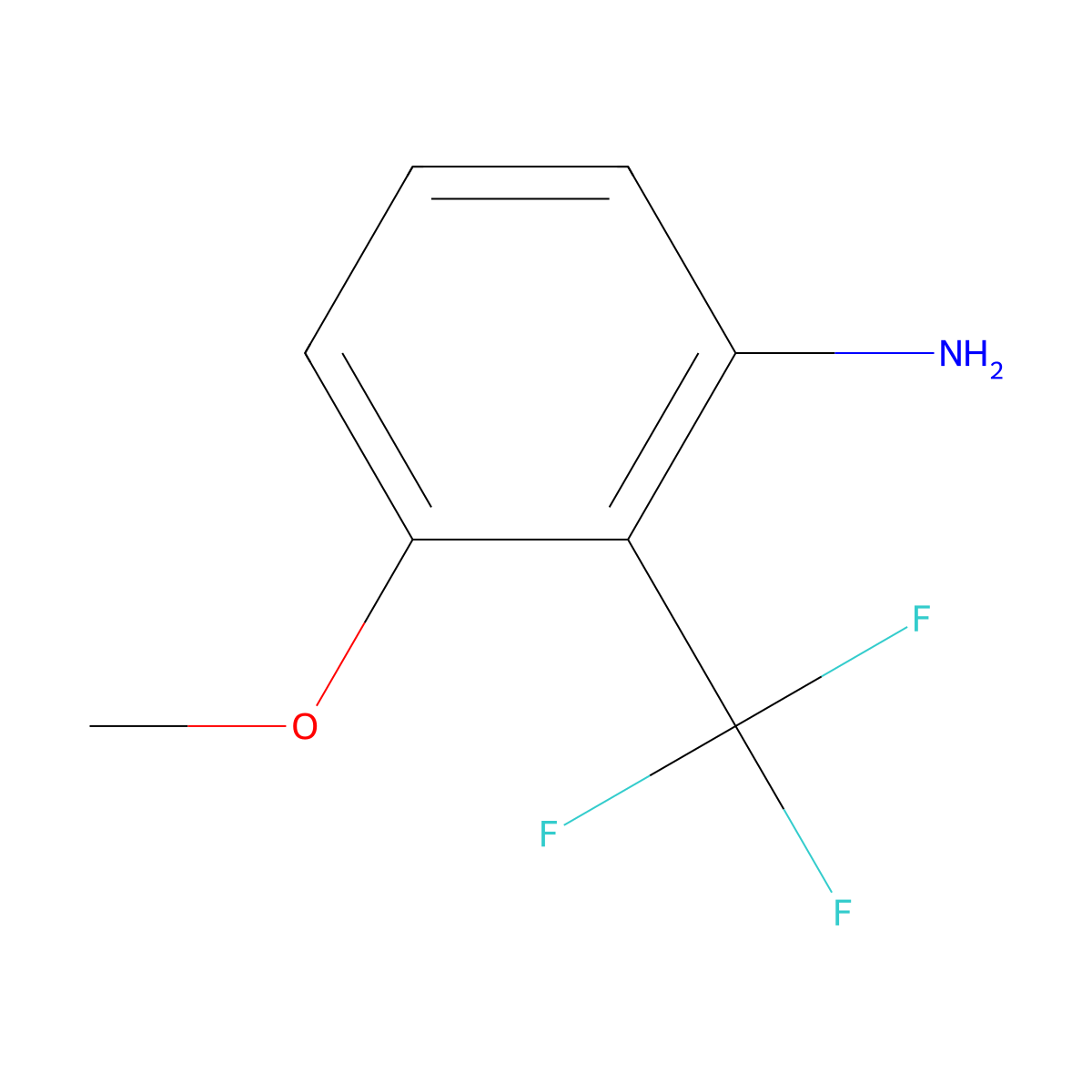 3-Methoxy-2-(trifluoromethyl)benzenamine molecular structure, CAS 53982-03-9