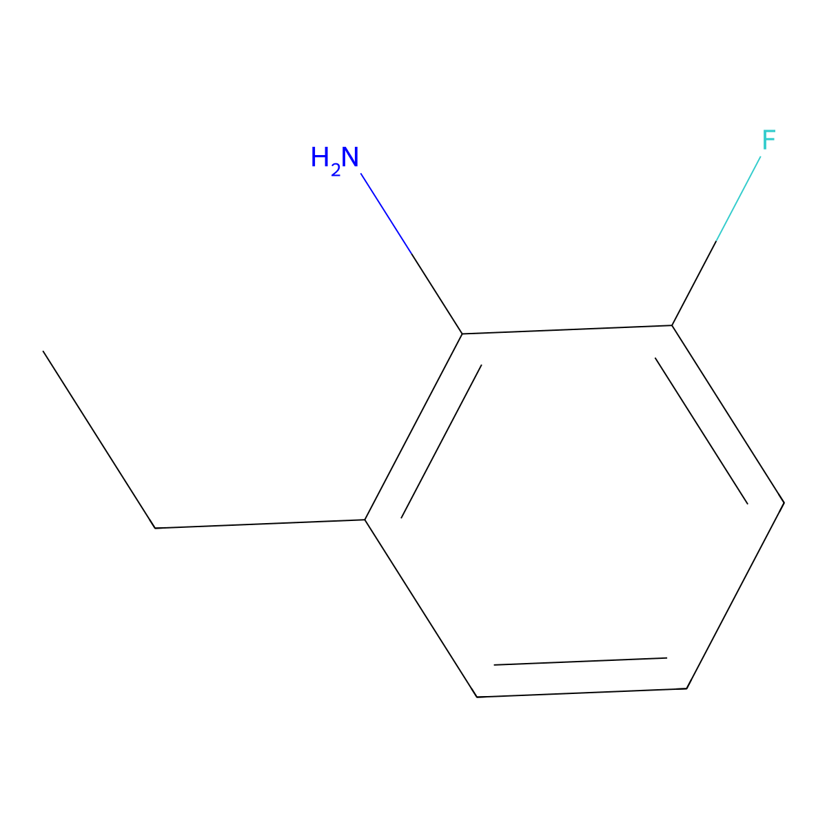 2-Ethyl-6-fluoroaniline molecular structure, CAS 53982-04-0