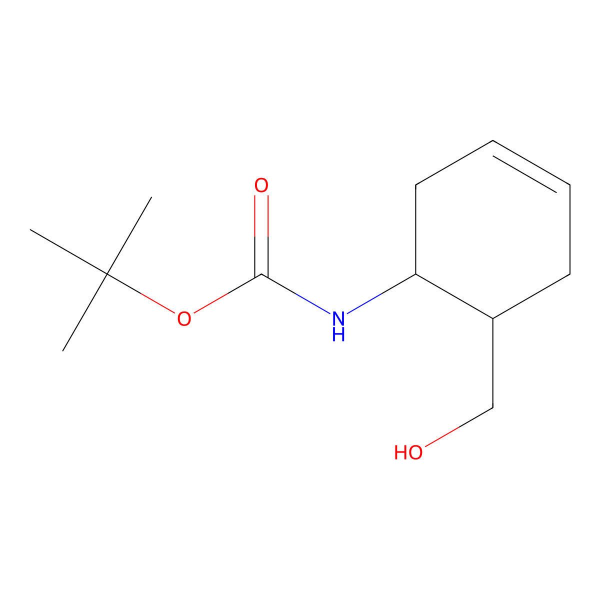 cis-(6-Hydroxymethyl-cyclohex-3-enyl)-carbamic acid tert-butyl ester molecular structure, CAS 539823-26-2