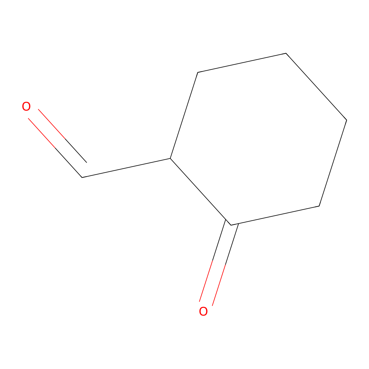 2-Oxocyclohexanecarbaldehyde molecular structure, CAS 53983-62-3