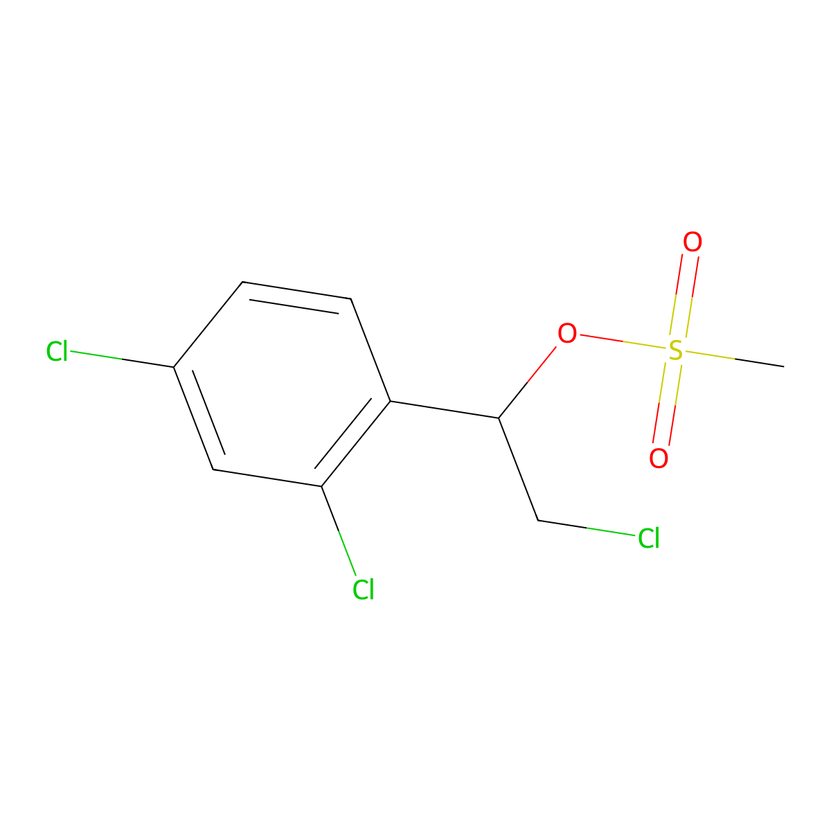 Benzenemethanol, 2,4-dichloro-alpha-(chloromethyl)-, 1-methanesulfonate molecular structure, CAS 53984-39-7