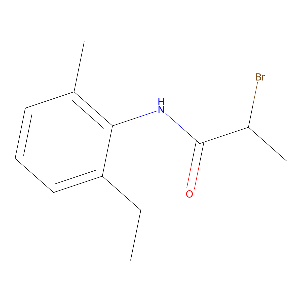 2-bromo-N-(2-ethyl-6-methylphenyl)propanamide molecular structure, CAS 53984-87-5