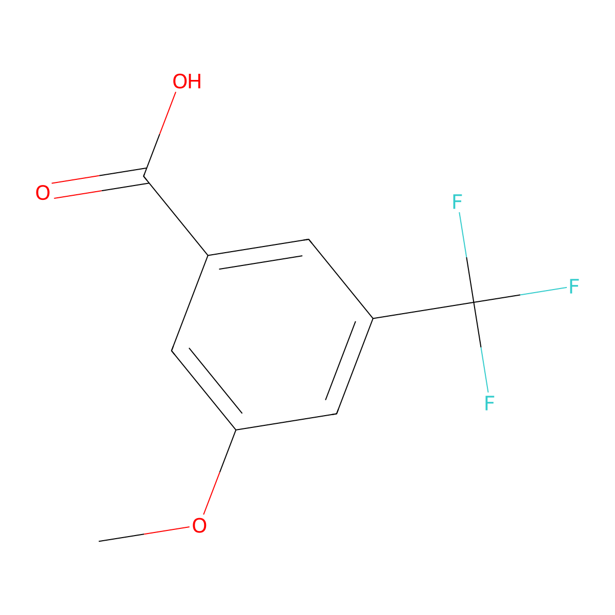 3-Methoxy-5-(trifluoromethyl)benzoic acid molecular structure, CAS 53985-48-1