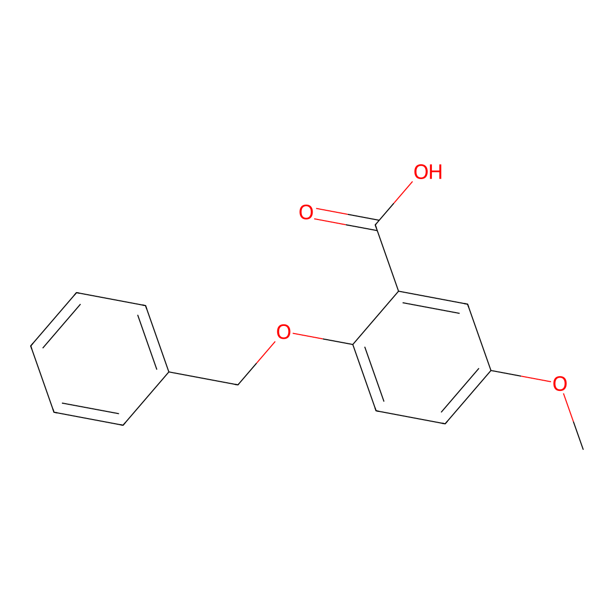 2-(Benzyloxy)-5-methoxybenzoic acid molecular structure, CAS 53985-53-8