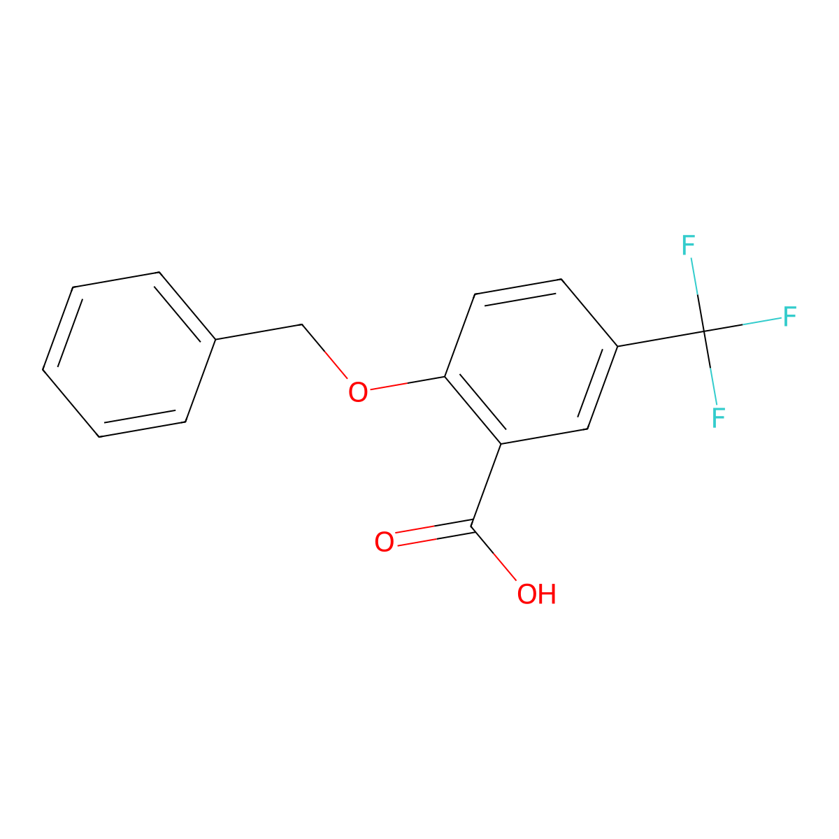 2-(Benzyloxy)-5-(trifluoromethyl)benzoic acid molecular structure, CAS 53985-54-9