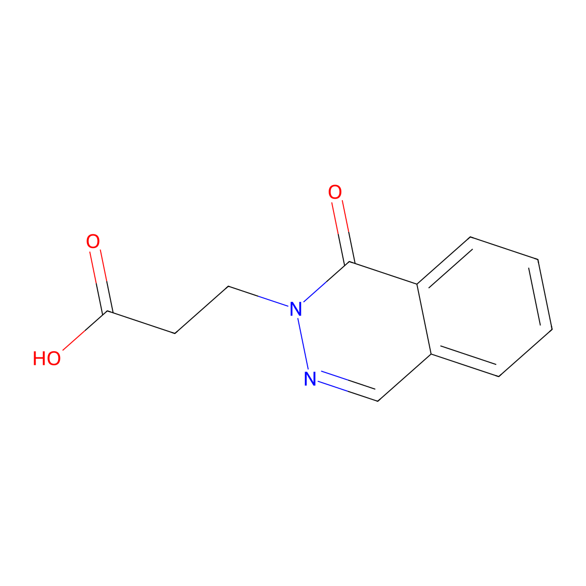 3-(1-Oxo-1H-phthalazin-2-yl)-propionic acid molecular structure, CAS 53985-70-9