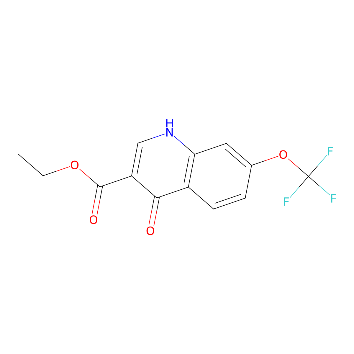 4-Hydroxy-7-trifluoromethoxyquinoline-3-carboxylic acid ethyl ester molecular structure, CAS 53985-73-2