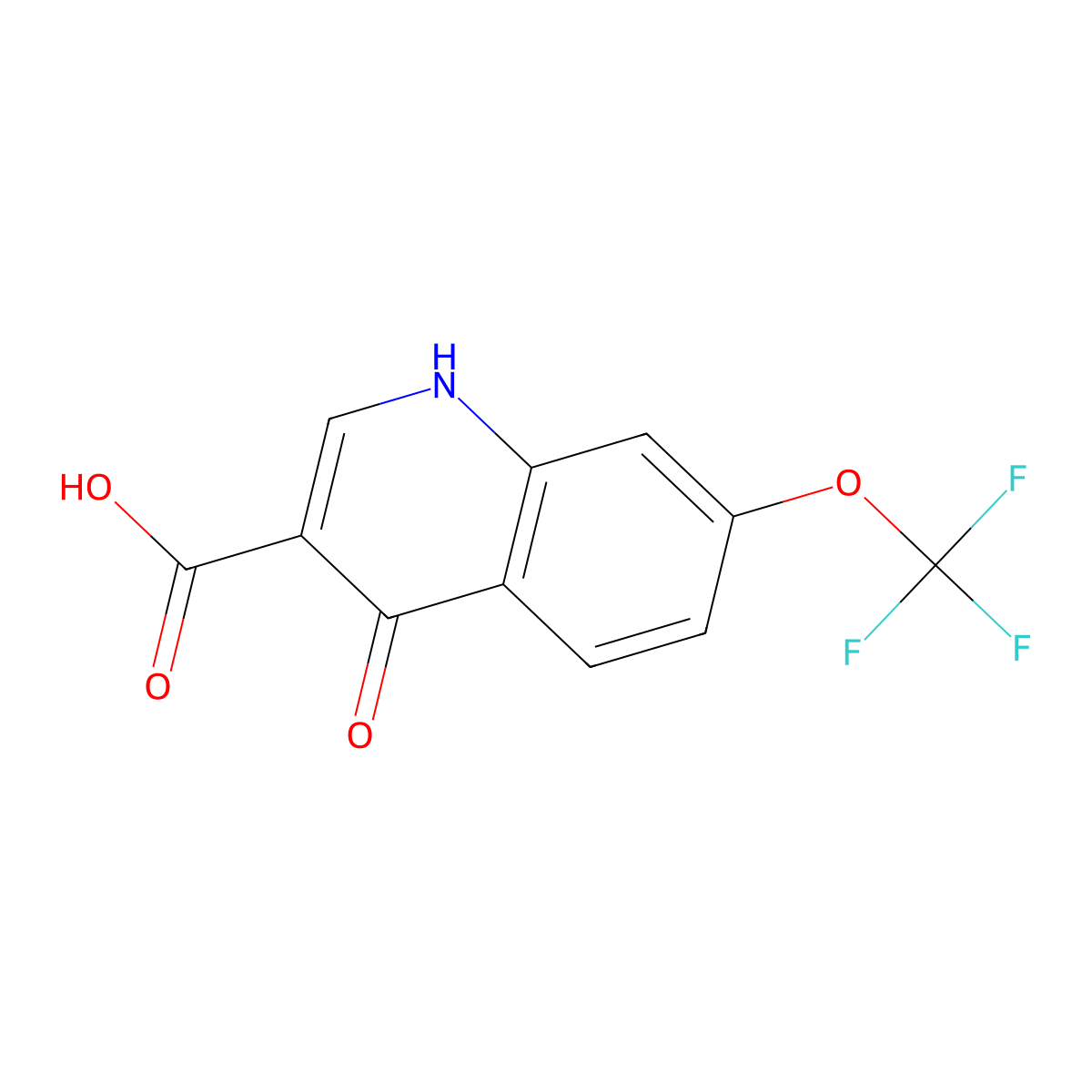 4-Hydroxy-7-trifluoromethoxyquinoline-3-carboxylic acid molecular structure, CAS 53985-74-3