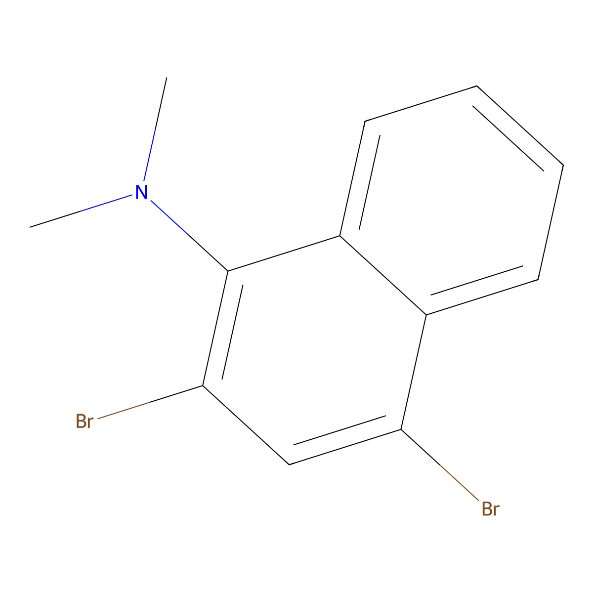 2,4-dibromo-N,N-dimethylnaphthalen-1-amine molecular structure, CAS 539857-01-7