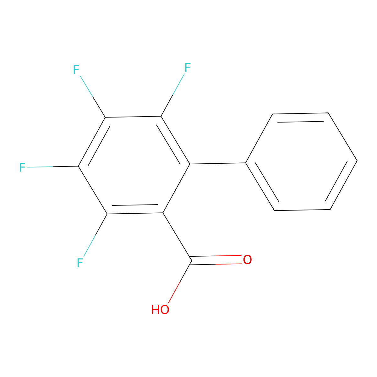2-Phenyltetrafluoro-benzoic acid molecular structure, CAS 53987-58-9