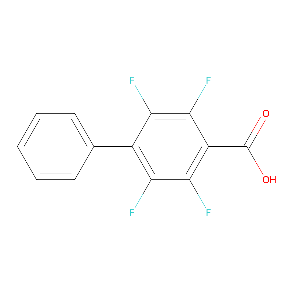 2,3,5,6-Tetrafluoro-[1,1'-biphenyl]-4-carboxylic acid molecular structure, CAS 53987-59-0