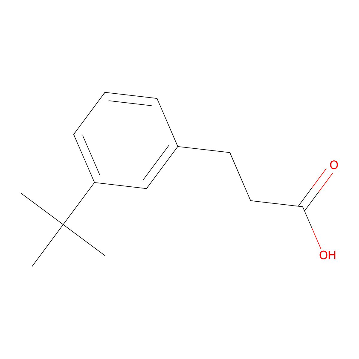 3-(3-Tert-butylphenyl)propanoic acid molecular structure, CAS 53987-61-4