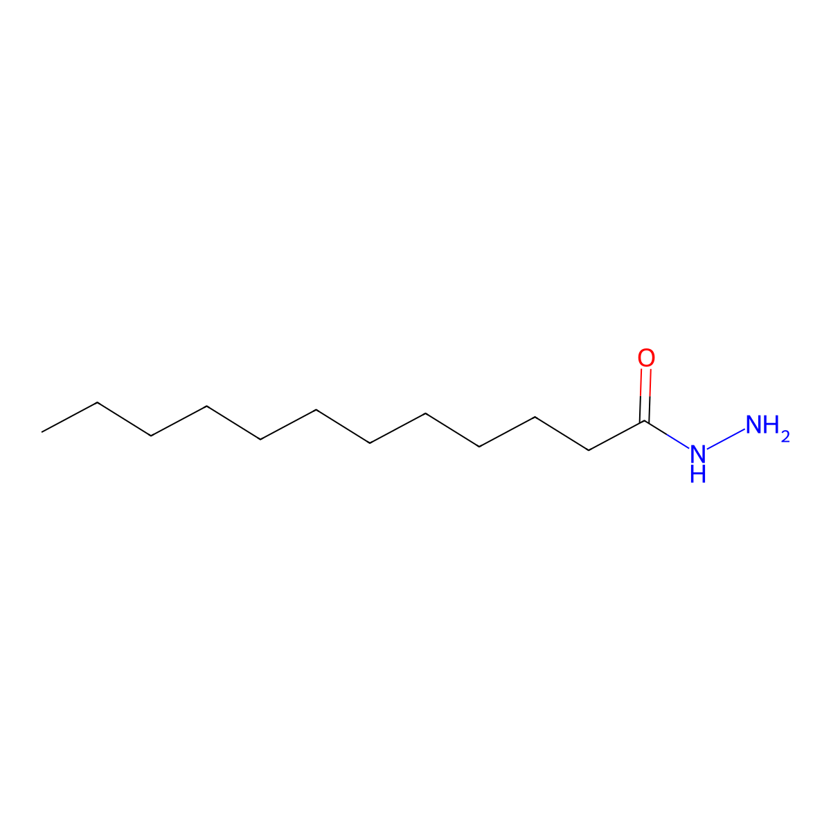 Dodecanohydrazide molecular structure, CAS 5399-22-4