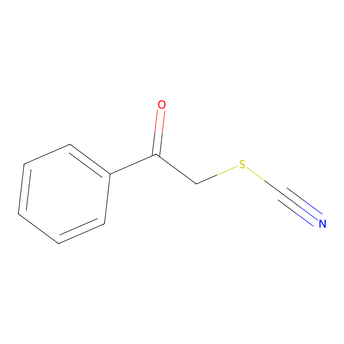 Phenacyl thiocyanate molecular structure, CAS 5399-30-4