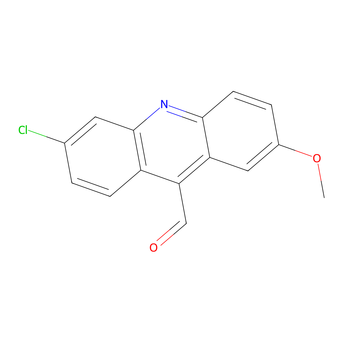 2-Methoxy-6-chloro-9-formylacridine molecular structure, CAS 5399-34-8
