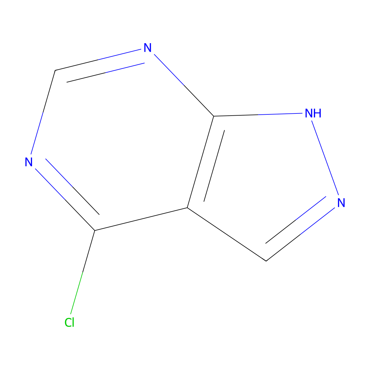4-Chloro-1H-pyrazolo[3,4-d]pyrimidine molecular structure, CAS 5399-92-8