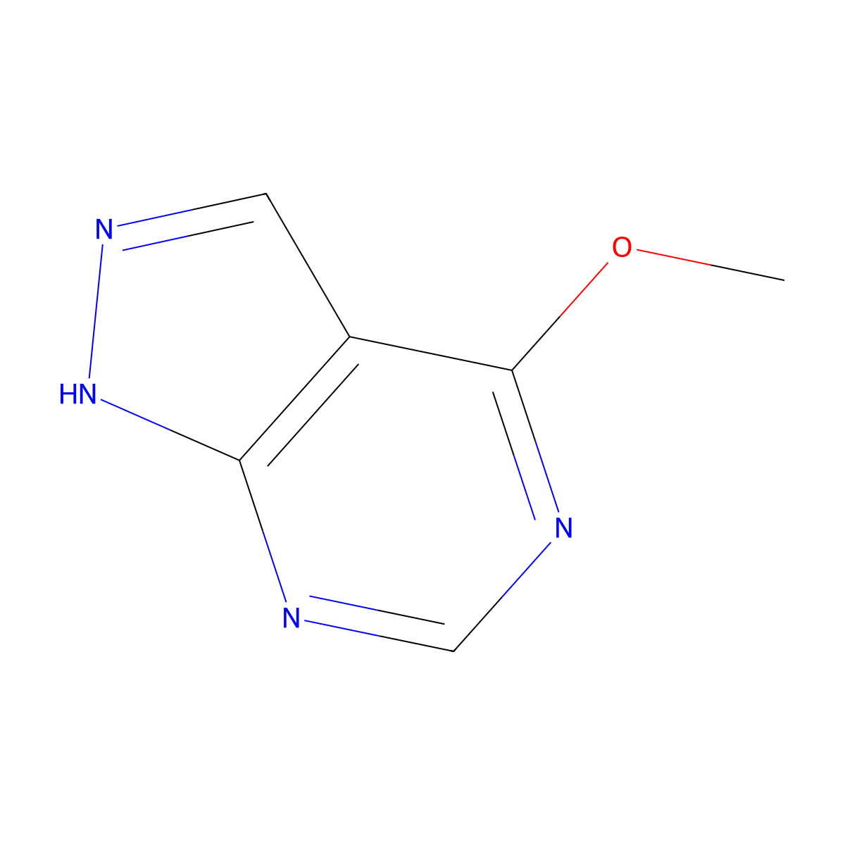 4-methoxy-1H-pyrazolo[3,4-d]pyrimidine molecular structure, CAS 5399-93-9