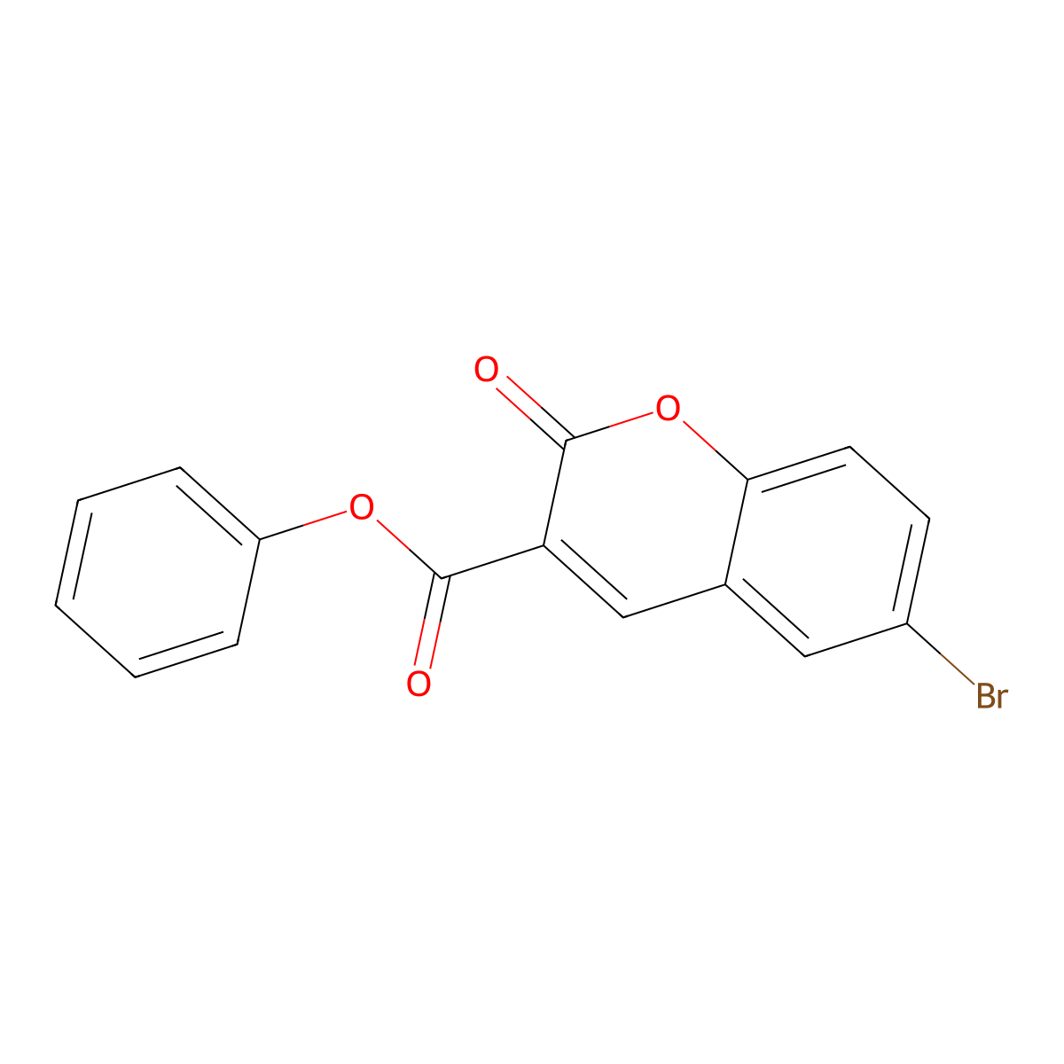 phenyl 6-bromo-2-oxo-2H-chromene-3-carboxylate molecular structure, CAS 53992-25-9