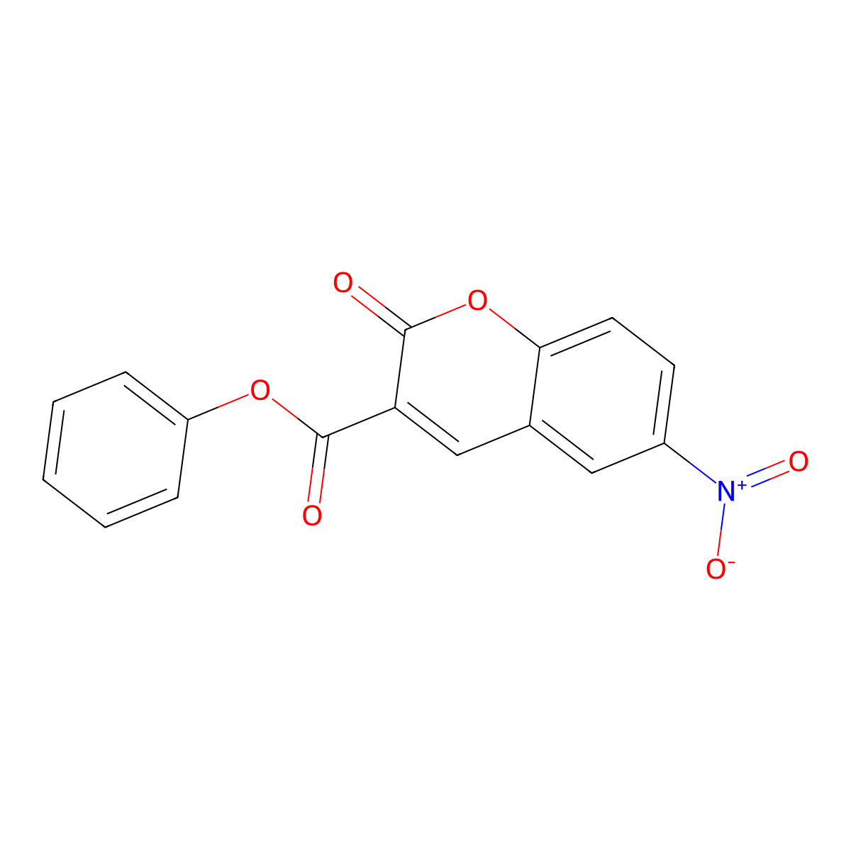 phenyl 6-nitro-2-oxo-2H-chromene-3-carboxylate molecular structure, CAS 53992-28-2