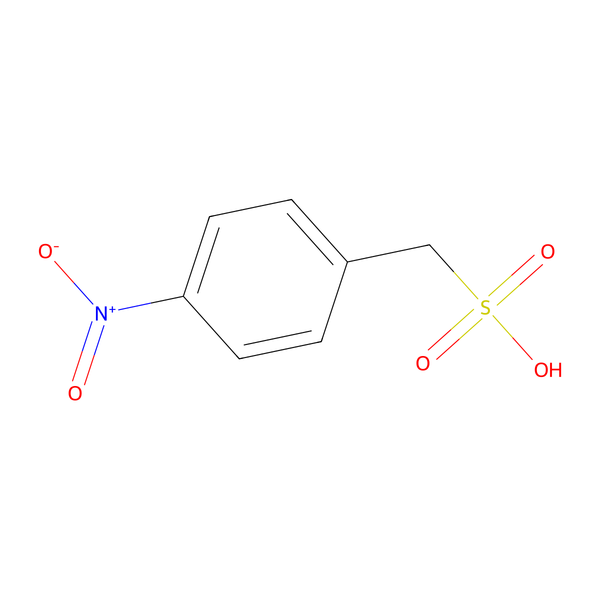 (4-Nitrophenyl)methanesulfonic acid molecular structure, CAS 53992-33-9