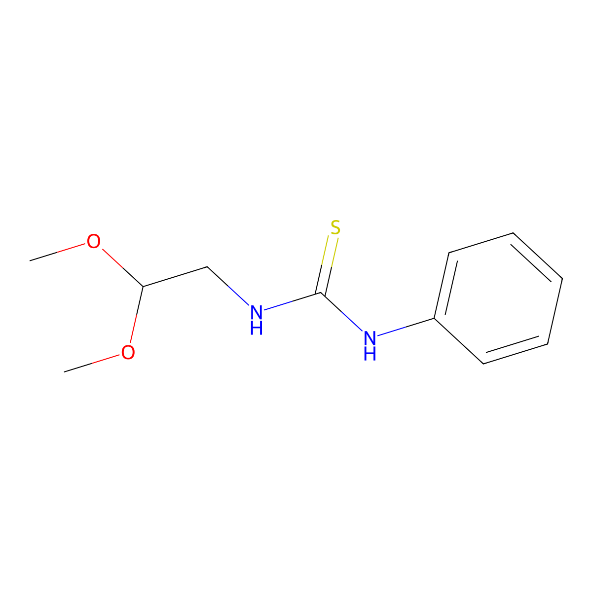 3-(2,2-Dimethoxyethyl)-1-phenylthiourea molecular structure, CAS 53995-09-8