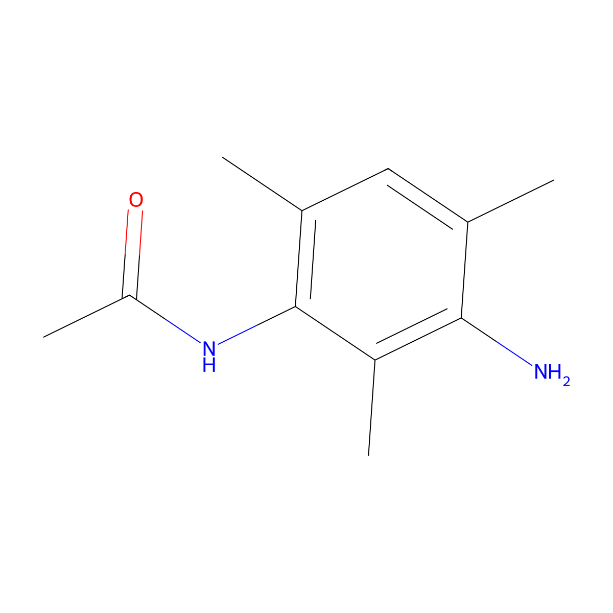 N-(3-amino-2,4,6-trimethylphenyl)acetamide molecular structure, CAS 53997-74-3