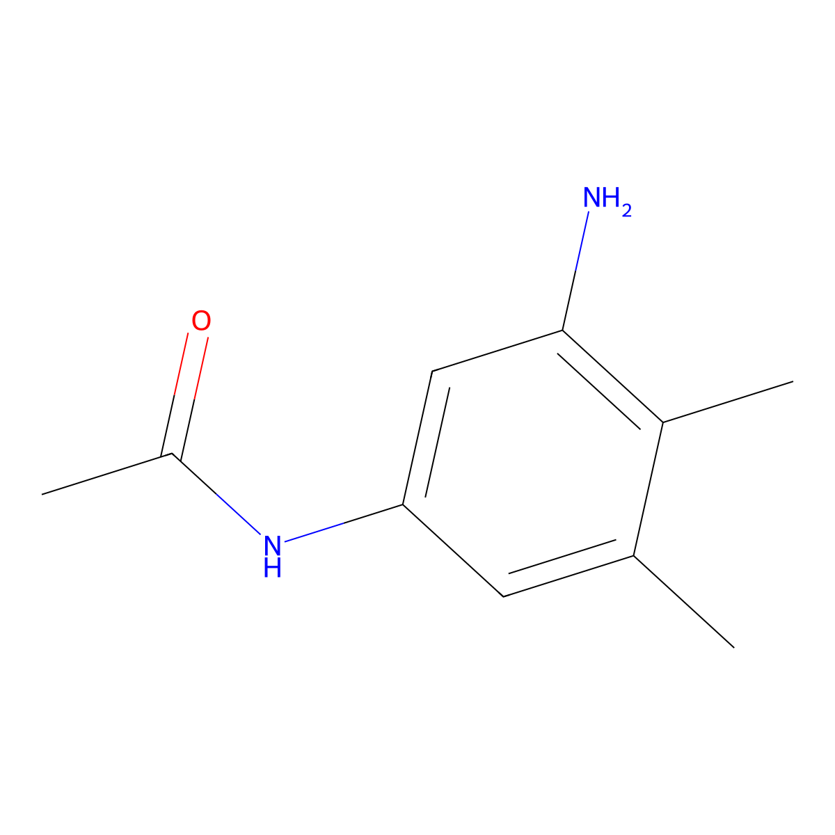 N-(3-amino-4,5-dimethylphenyl)acetamide molecular structure, CAS 53997-75-4