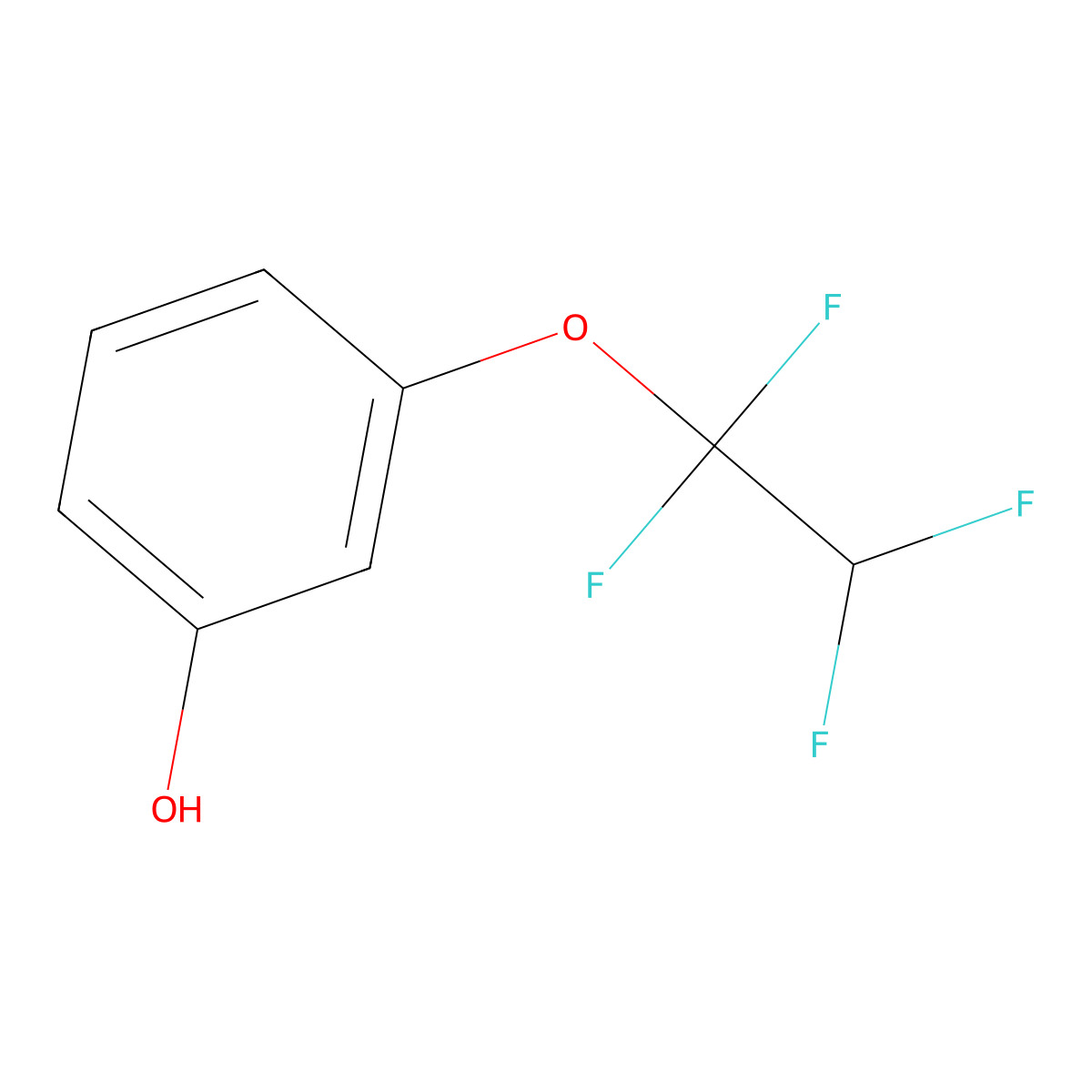 3-(1,1,2,2-Tetrafluoroethoxy)phenol molecular structure, CAS 53997-99-2