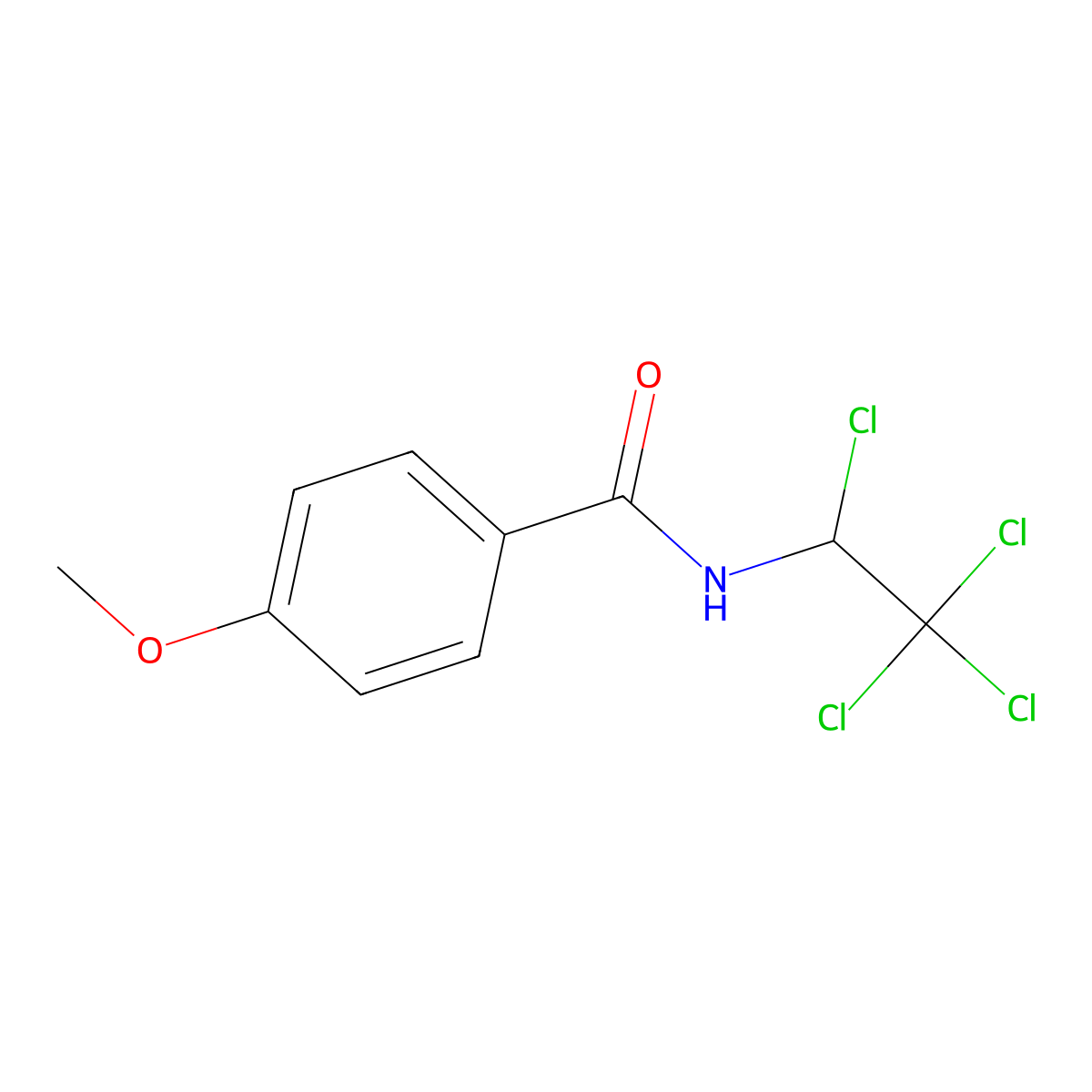 4-Methoxy-N-(1,2,2,2-tetrachloroethyl)benzamide molecular structure, CAS 53998-83-7