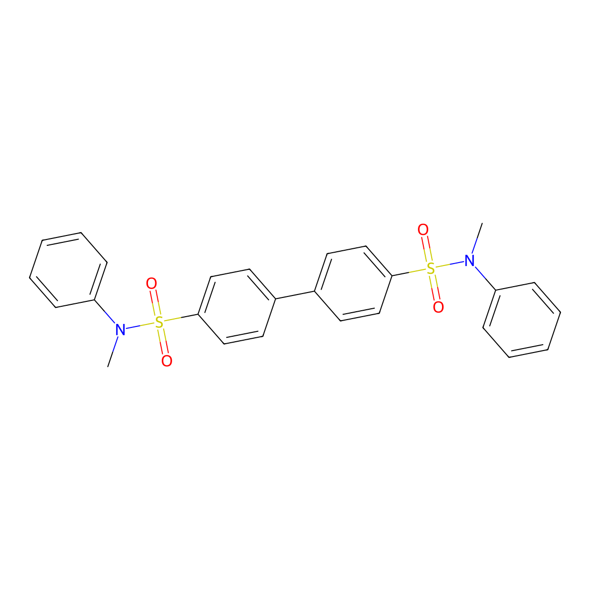 N4,N4'-dimethyl-N4,N4'-diphenyl-[1,1'-biphenyl]-4,4'-disulfonamide molecular structure, CAS 53999-69-2