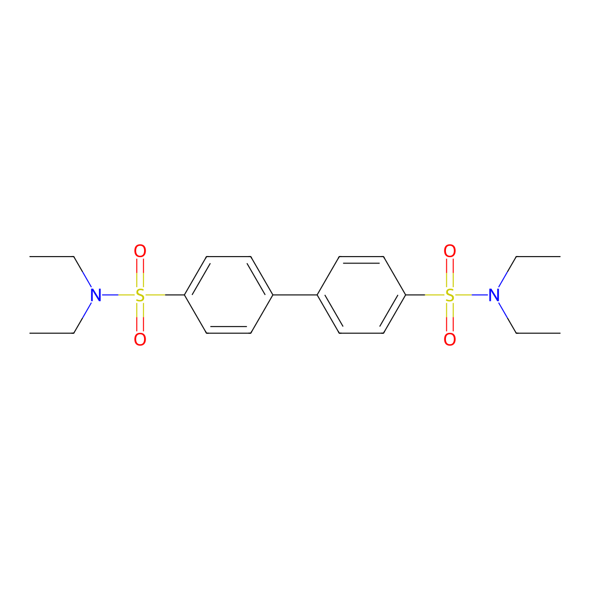 N,N,N',N'-tetraethyl-4,4'-biphenyldisulfonamide molecular structure, CAS 53999-71-6