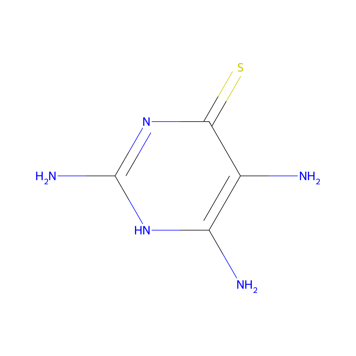 2,5,6-Triaminopyrimidine-4(3H)-thione molecular structure, CAS 54-19-3