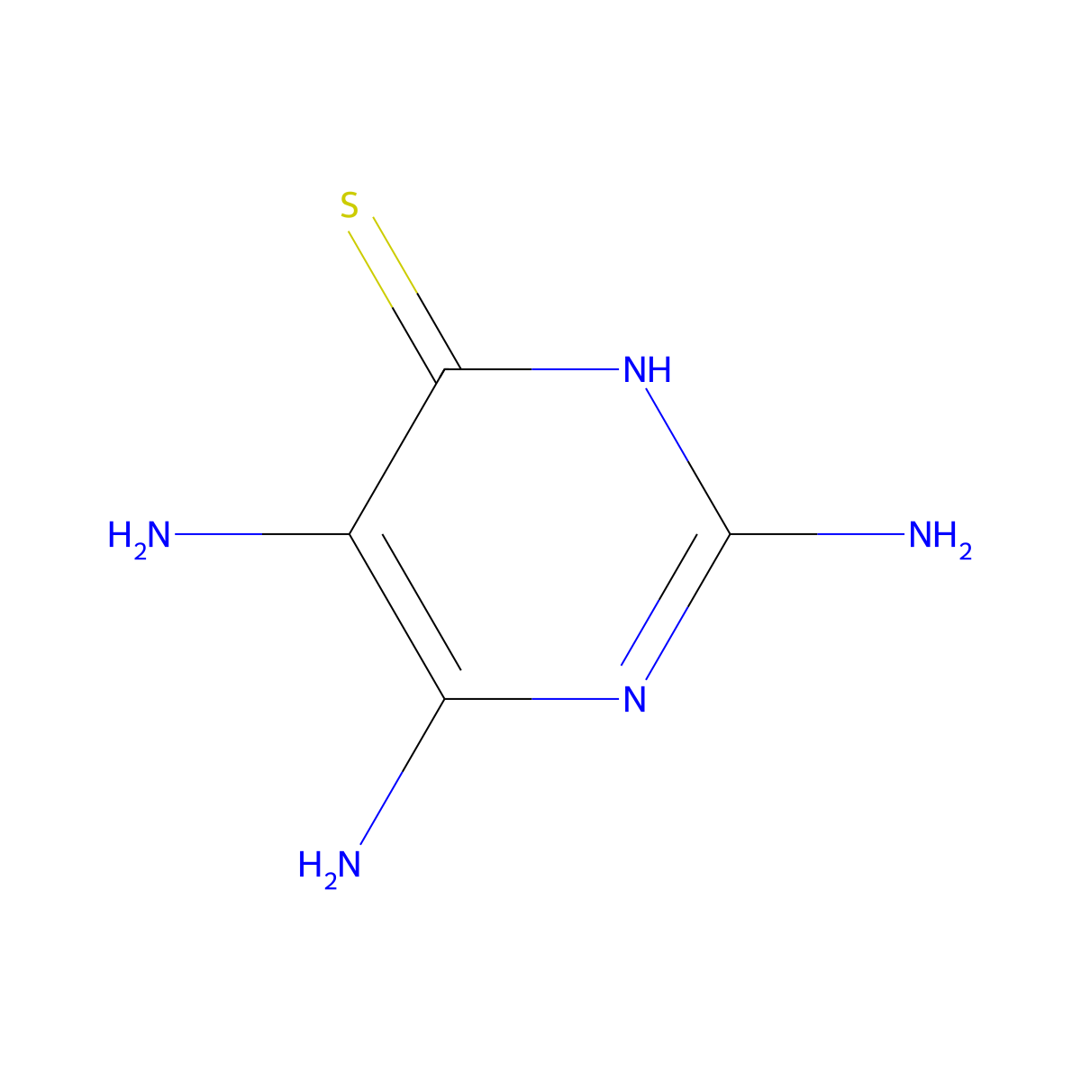 2,5,6-Triaminopyrimidine-4(3H)-thione molecular structure, CAS 54-19-3