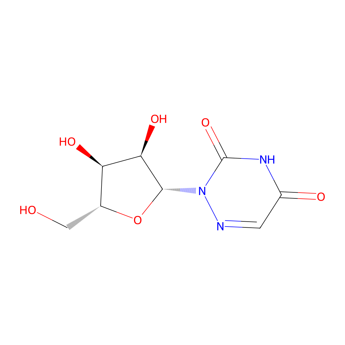 6-Azauridine molecular structure, CAS 54-25-1