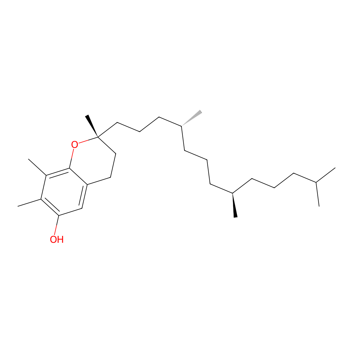 (+)-gamma-Tocopherol molecular structure, CAS 54-28-4