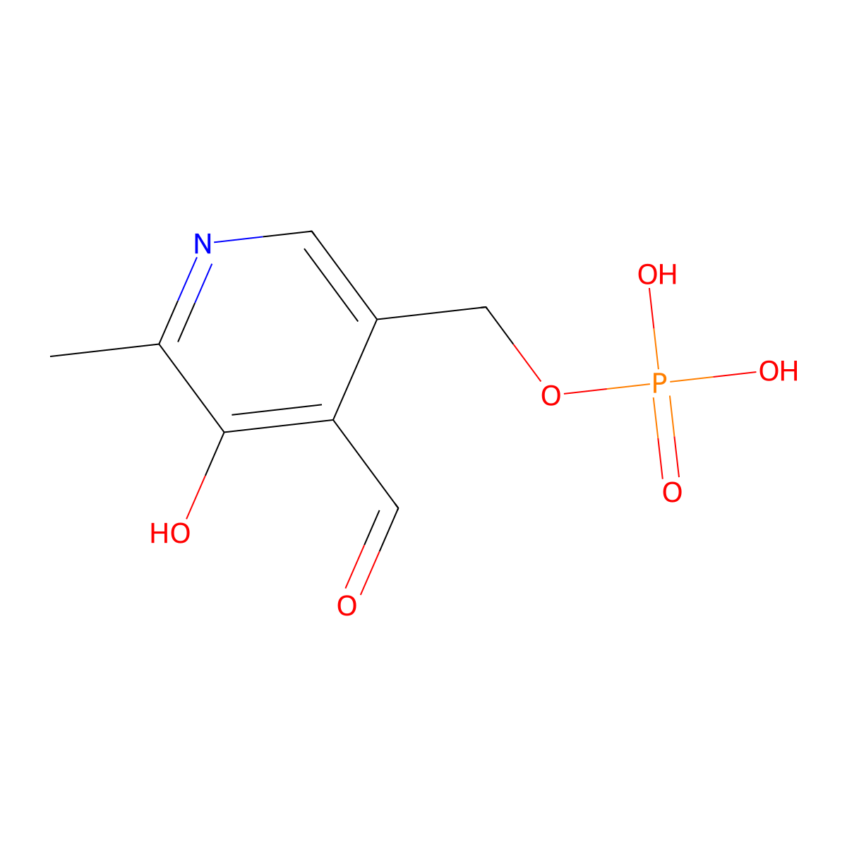 Pyridoxal 5'-phosphate molecular structure, CAS 54-47-7