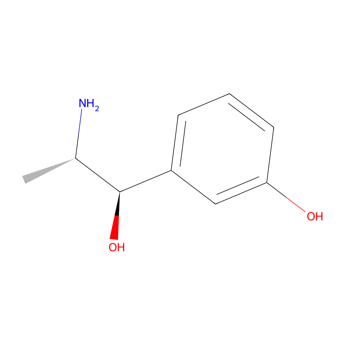 Metaraminol molecular structure, CAS 54-49-9
