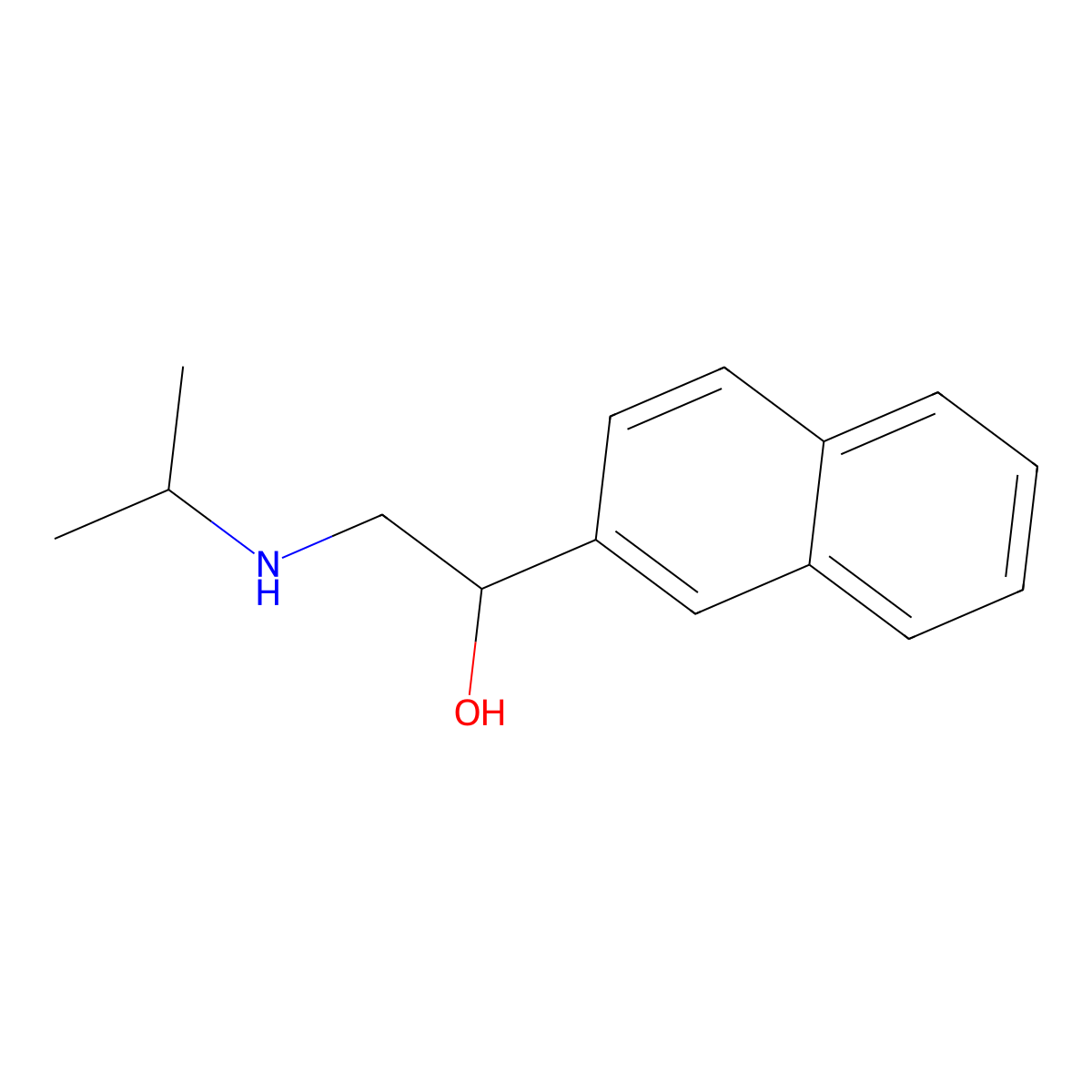 Pronethalol molecular structure, CAS 54-80-8
