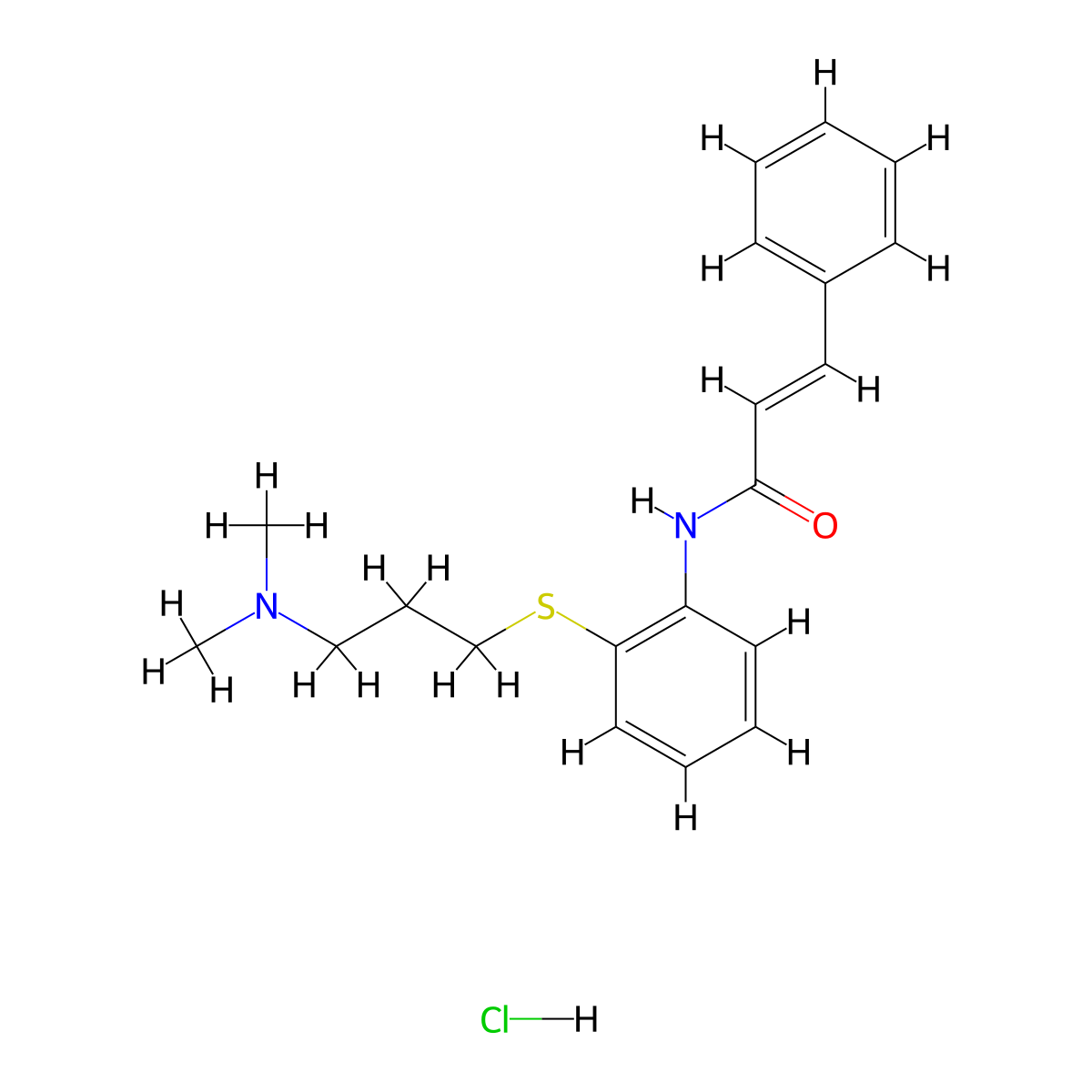 Cinanserin Hydrochloride molecular structure, CAS 54-84-2